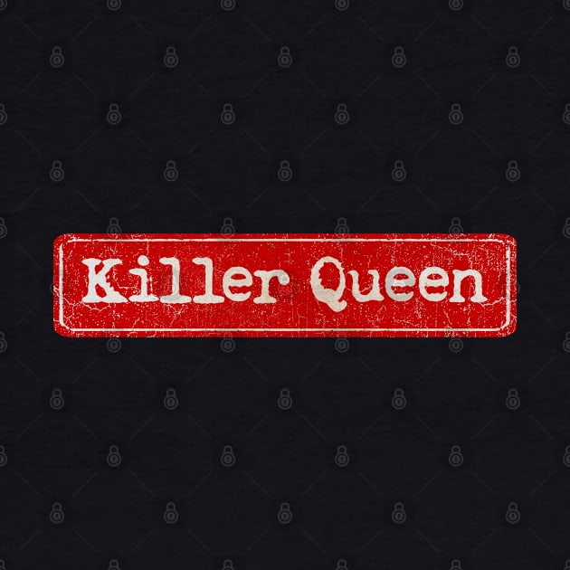vintage retro plate Killer Queen by GXg.Smx